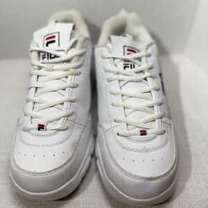 Fila White and Red Sneakers Men Size 11 Casual Confort